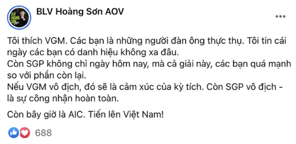 Nhận mưa lời khen từ dàn bình luận viên của ĐTDV và MC Phương Thảo, SGP Lai Bâng hạ quyết tâm chinh phục ngôi vương tại AIC 2021
