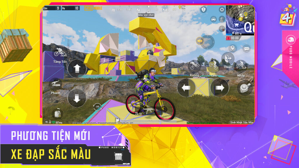 PUBG Mobile: Chi tiết bản cập nhật 1.9 với những thông tin cực kì thú vị Xe đạp sắc màu trong bản cập nhật PUBG Mobile 1.9