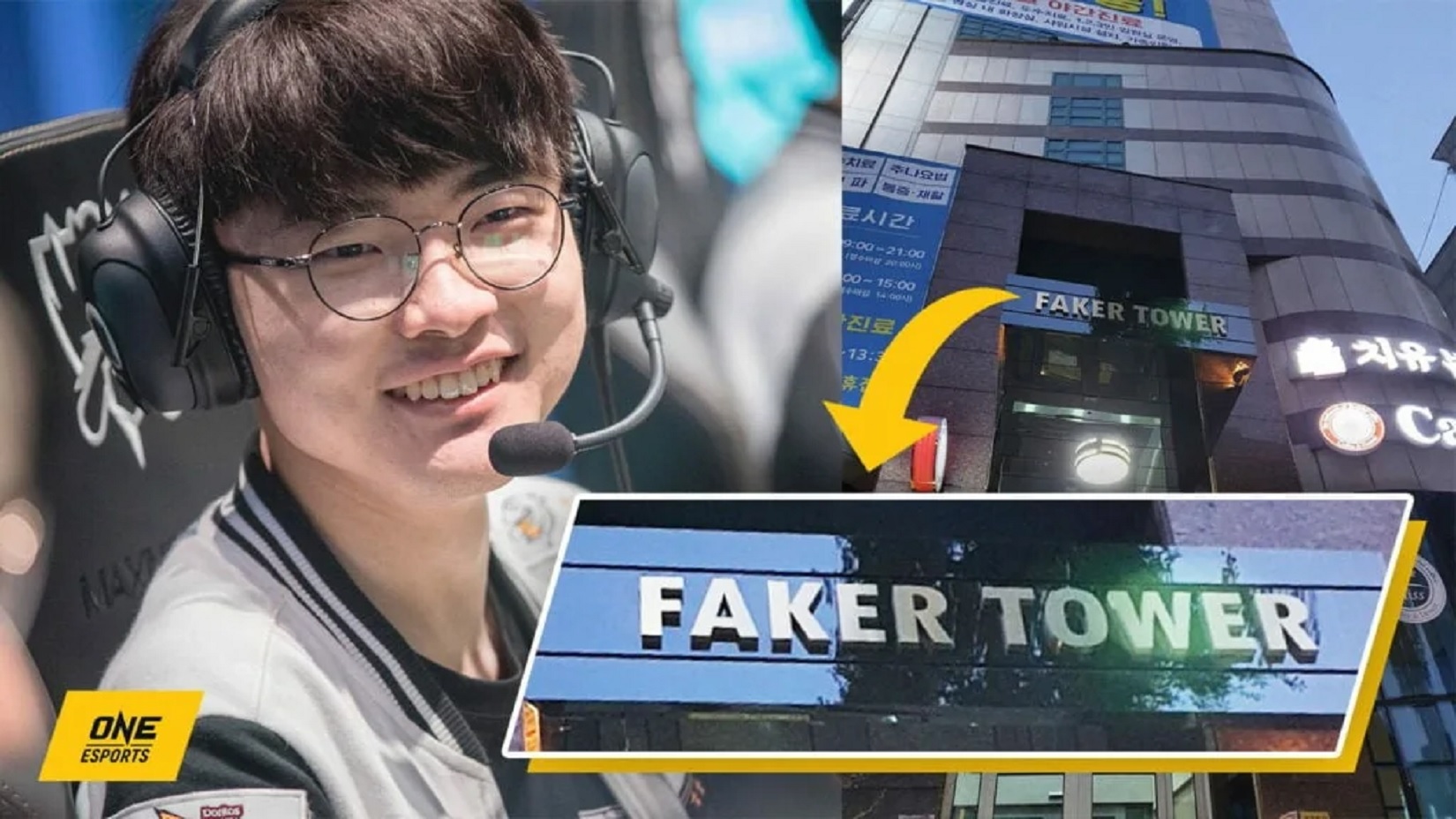 ONE Esports - Faker Tower có 9 tầng trên mặt đất và 2 tầng dưới mặt đất.  Mục đích chính của toà nhà là một cơ sở y tế. Công ty của