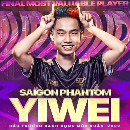 ĐTDV Mùa Xuân 2022: Yiwei xuất sắc trở thành FMVP và nhận tiền thưởng cực khủng FMVP ĐTDV Mùa Xuân 2022 gọi tên Saigon Phantom Yiwei