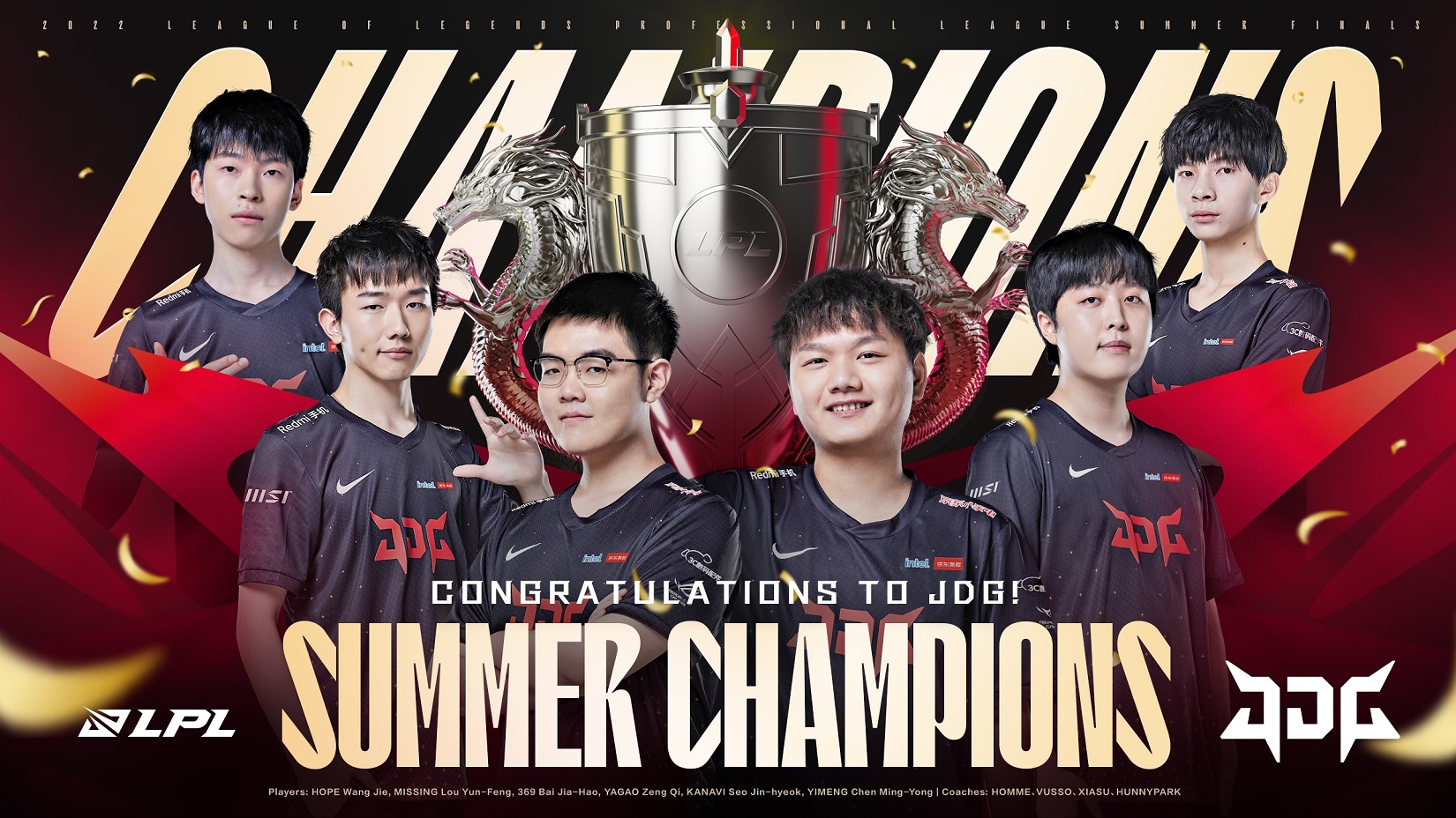 Nhà vua LPL Mùa Hè 2022 chính thức gọi tên JD Gaming ONE Esports Vietnam