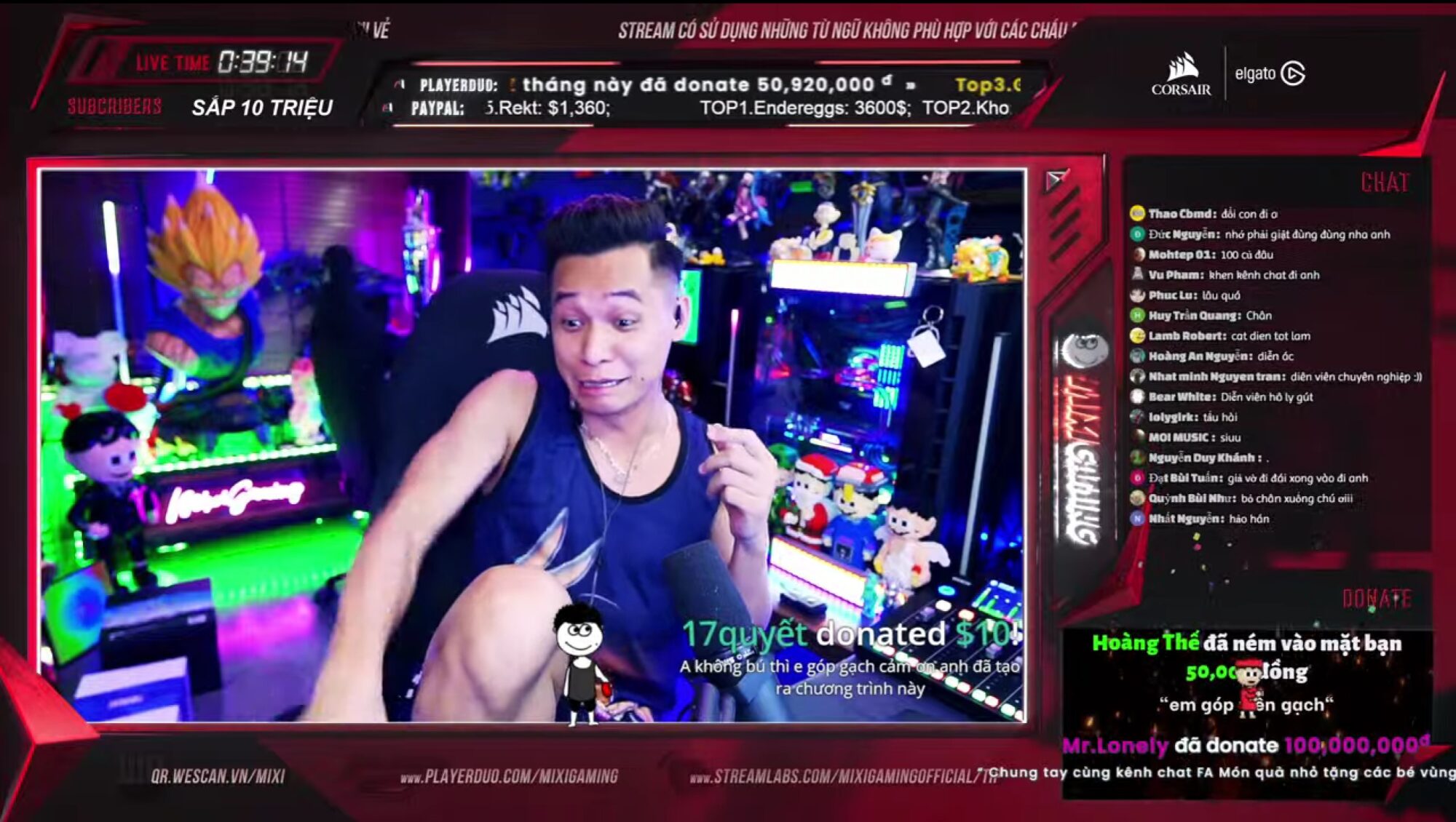 Fan cứng tộc trưởng Độ Mixi 'góp gạch to' ngay trên livestream | ONE ...