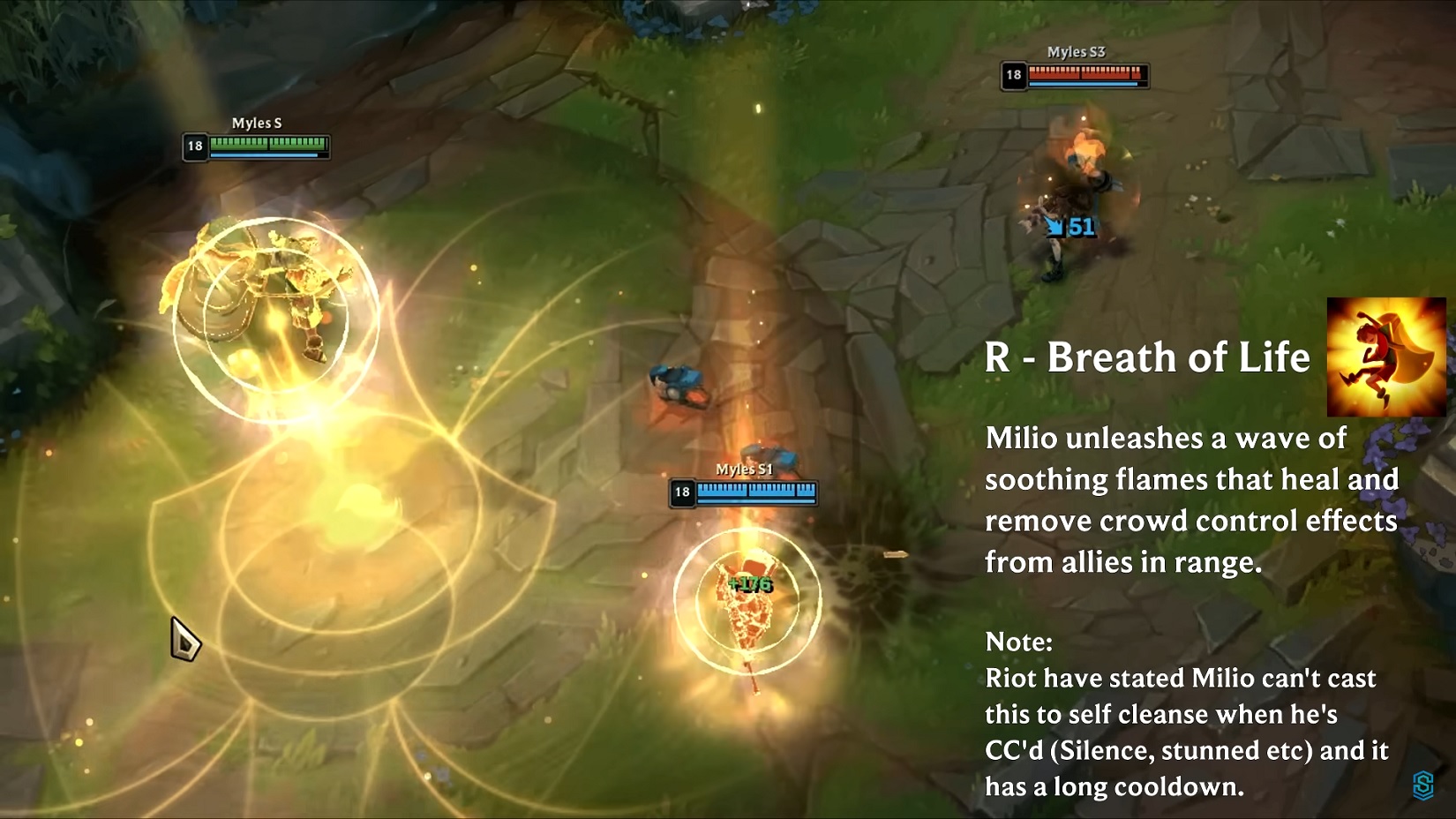 Giải thích khả năng của bộ chiêu thức Milio: Pháp sư Hỗ trợ nam đầu ...