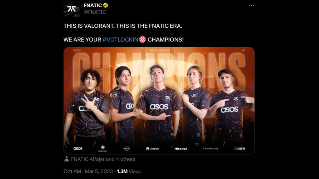 Valorant: Fnatic và màn lội ngược dòng không tưởng đến chức vô địch VCT LOCK//IN