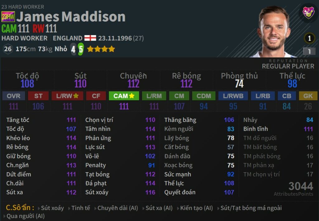 FC Online: Review James Maddison HW - Sút là vào