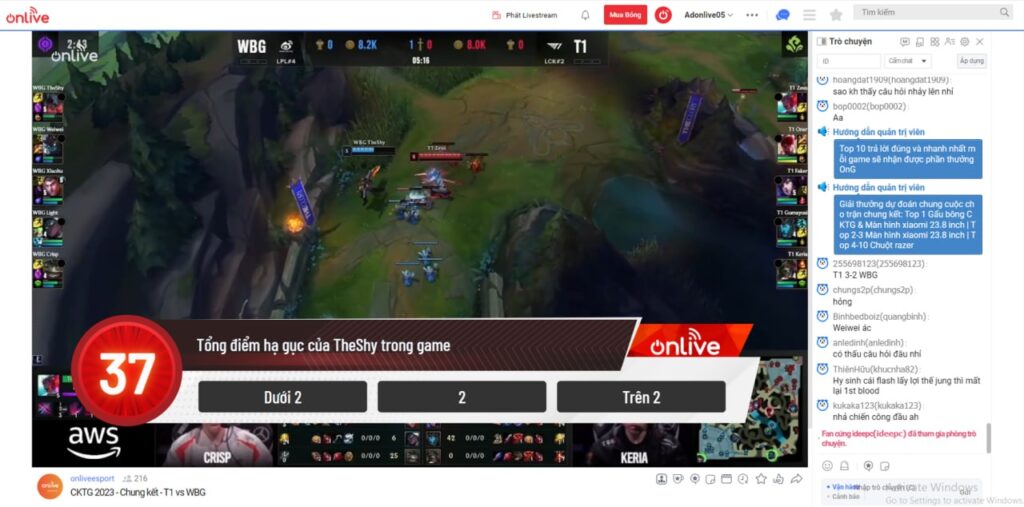 Điểm đặc biệt chưa từng có tại Viewing Party CKTG 2023 của ON Live x EZ Gaming