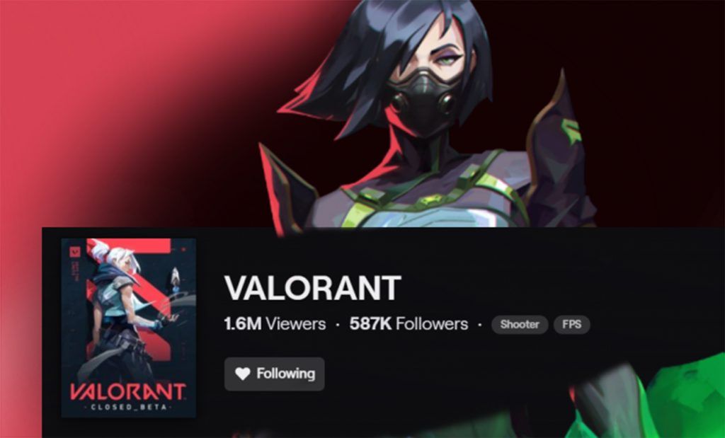 Valorant cán mốc 1,6 triệu người xem trên Twitch trong ngày đầu ra mắt bản beta
